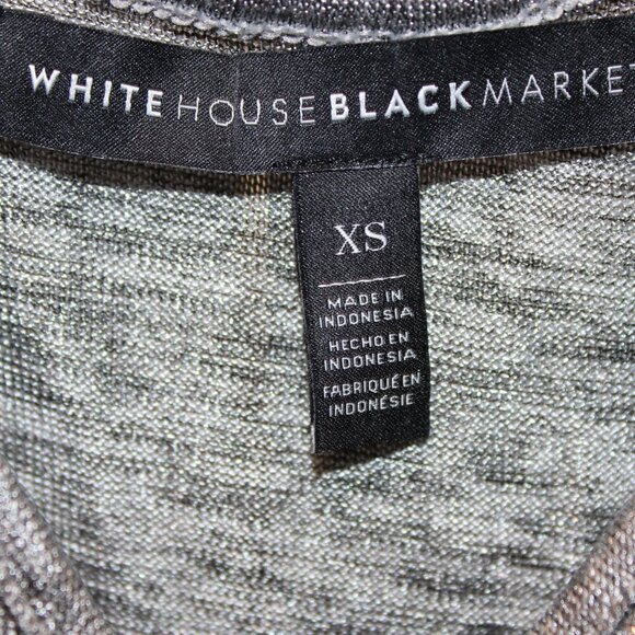 White House black market silver metallic stretch tank top XS - Picture 5 of 5